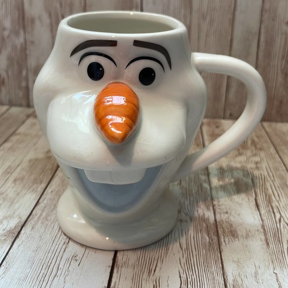 ⤵️ Disney Frozen II Olaf Face 3D Character Face 12 oz Coffee Mug Tea Cup Head - Picture 4 of 8